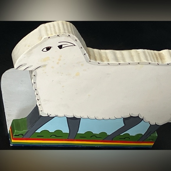 Vintage IKEA wooden lamb / sheep single bookend - Charming Sheep Wooden Decor - Picture 11 of 12